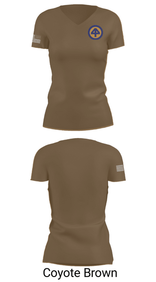 Women's Short Sleeve Vneck Shirt, A CO 2-113th, Army, Teamtime, Team time, sublimation, custom sports apparel, team uniforms, spirit wear, spiritwear, sports uniforms, custom shirts, team store, custom team store, fundraiser sports, apparel fundraiser
