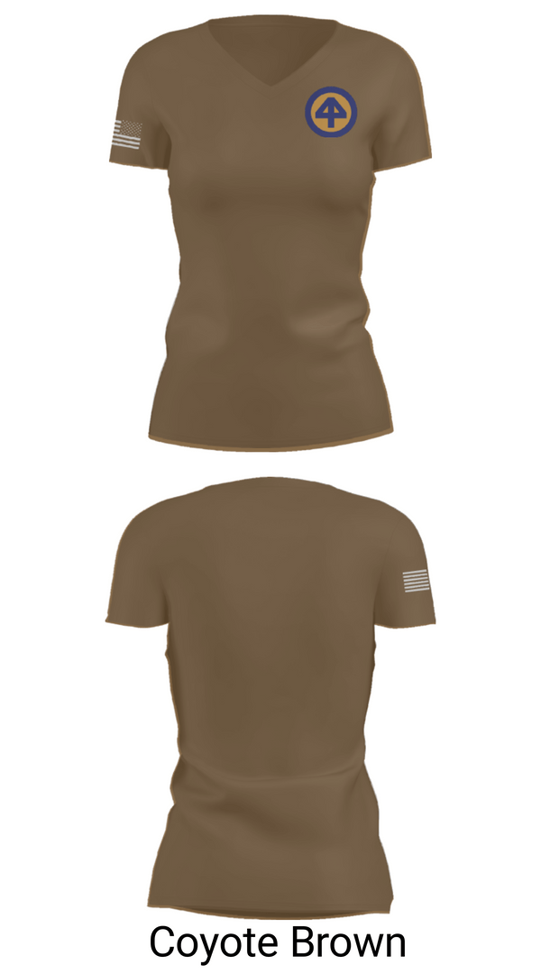 Women's Short Sleeve Vneck Shirt, A CO 2-113th, Army, Teamtime, Team time, sublimation, custom sports apparel, team uniforms, spirit wear, spiritwear, sports uniforms, custom shirts, team store, custom team store, fundraiser sports, apparel fundraiser