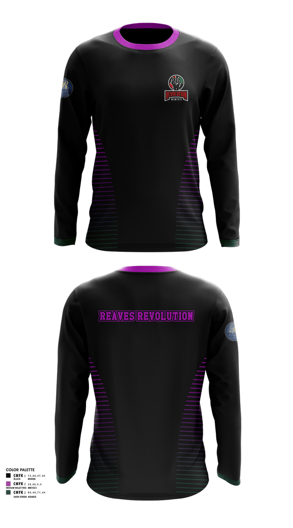 Long Sleeve Performance Shirt, Reaves Revolution, Men's Basketball, Teamtime, Team time, sublimation, custom sports apparel, team uniforms, spirit wear, spiritwear, sports uniforms, custom shirts, team store, custom team store, fundraiser sports, apparel fundraiser
