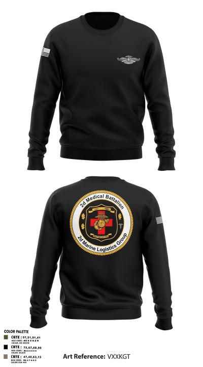 2D MED BN, 2FSSG, 2MARFORLANT 58194210 Crew Neck Sweatshirt - 3