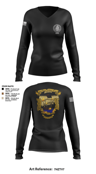Women's Long Sleeve Vneck Shirt, 220 BPOA, Police, Teamtime, Team time, sublimation, custom sports apparel, team uniforms, spirit wear, spiritwear, sports uniforms, custom shirts, team store, custom team store, fundraiser sports, apparel fundraiser
