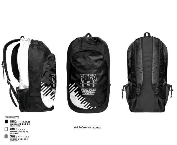 Gear Bag, First Team Football Academy, Football, Teamtime, Team time, sublimation, custom sports apparel, team uniforms, spirit wear, spiritwear, sports uniforms, custom shirts, team store, custom team store, fundraiser sports, apparel fundraiser