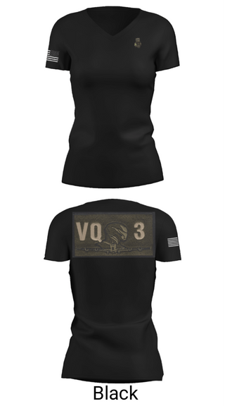 Women's Short Sleeve Vneck Shirt, VQ-3 DET TRVS, Navy, Teamtime, Team time, sublimation, custom sports apparel, team uniforms, spirit wear, spiritwear, sports uniforms, custom shirts, team store, custom team store, fundraiser sports, apparel fundraiser