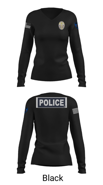 Miami Police Department 88232990 Women's Long Sleeve V-neck Shirt - 35