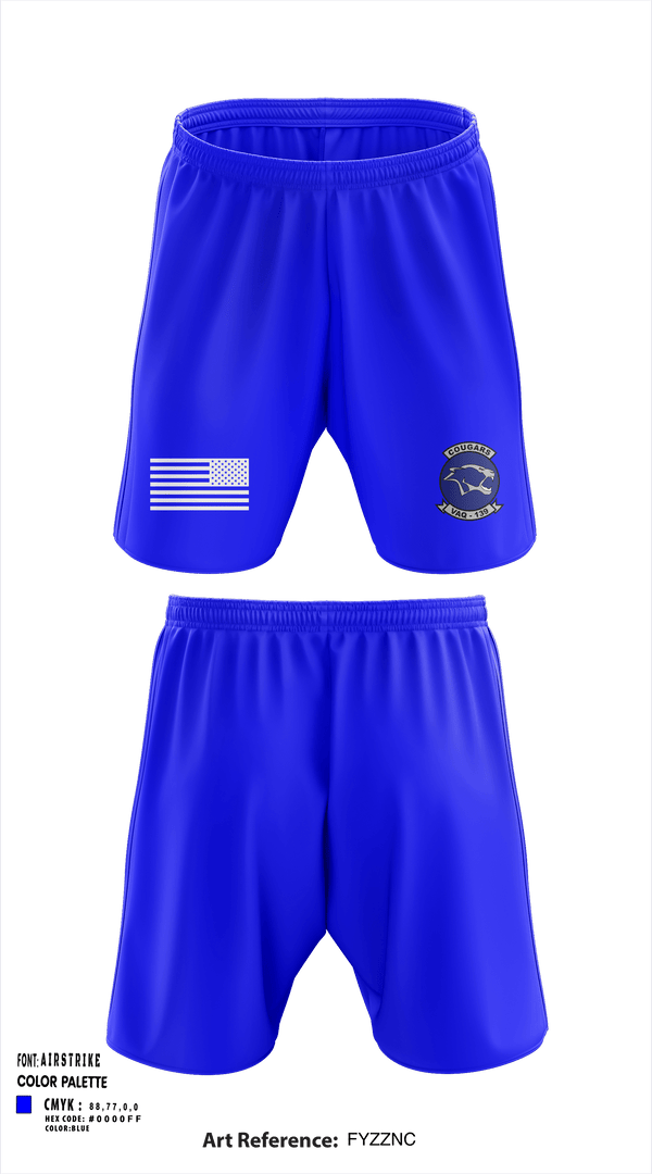Athletic Shorts With Pockets, VAQ-139 Cougars, Navy, Teamtime, Team time, sublimation, custom sports apparel, team uniforms, spirit wear, spiritwear, sports uniforms, custom shirts, team store, custom team store, fundraiser sports, apparel fundraiser