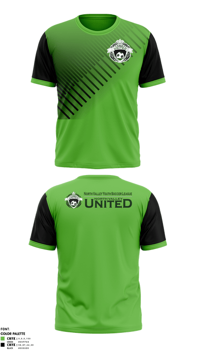 North Valley Youth Soccer League 32192697 Short Sleeve Performance Shirt - 1