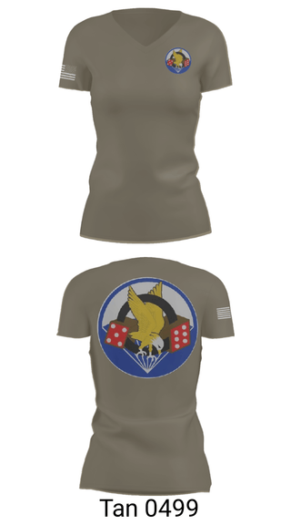 Women's Short Sleeve Vneck Shirt, 506th PIR, Army, Teamtime, Team time, sublimation, custom sports apparel, team uniforms, spirit wear, spiritwear, sports uniforms, custom shirts, team store, custom team store, fundraiser sports, apparel fundraiser