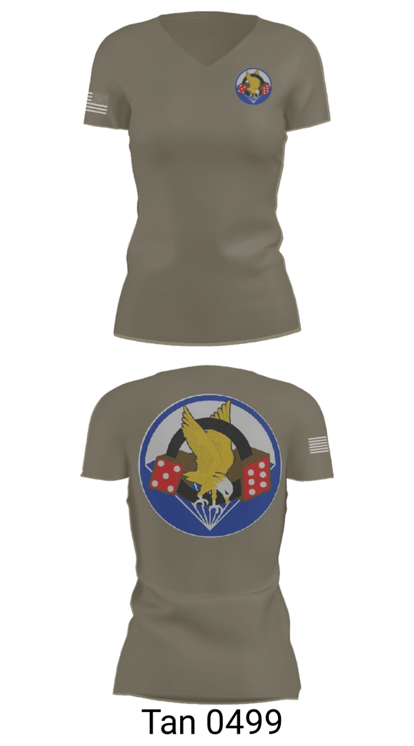 Women's Short Sleeve Vneck Shirt, 506th PIR, Army, Teamtime, Team time, sublimation, custom sports apparel, team uniforms, spirit wear, spiritwear, sports uniforms, custom shirts, team store, custom team store, fundraiser sports, apparel fundraiser
