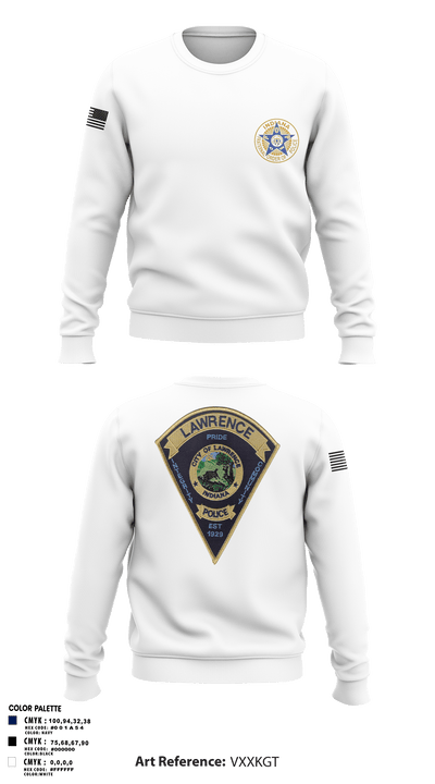 Lawrence Police FOP 1599 95636349 Crew Neck Sweatshirt - 192