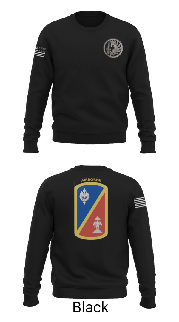 Crew Neck Sweatshirt, 1st Det. Royal Lao Airborne, Army, Teamtime, Team time, sublimation, custom sports apparel, team uniforms, spirit wear, spiritwear, sports uniforms, custom shirts, team store, custom team store, fundraiser sports, apparel fundraiser