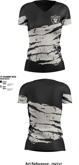 Women's Short Sleeve Vneck Shirt, Drexel Hill Raiders, Spirit Store, Teamtime, Team time, sublimation, custom sports apparel, team uniforms, spirit wear, spiritwear, sports uniforms, custom shirts, team store, custom team store, fundraiser sports, apparel fundraiser