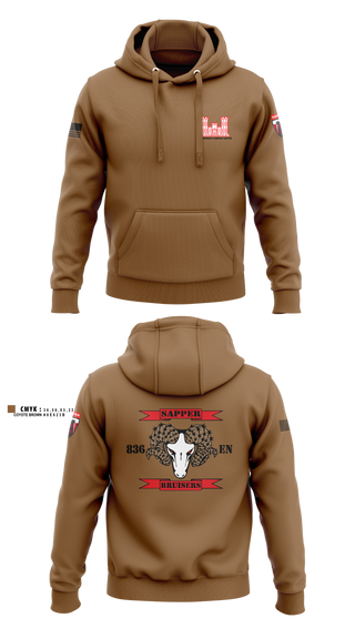 Hoodie, 836 Engineer Company SAPPER, , Teamtime, Team time, sublimation, custom sports apparel, team uniforms, spirit wear, spiritwear, sports uniforms, custom shirts, team store, custom team store, fundraiser sports, apparel fundraiser