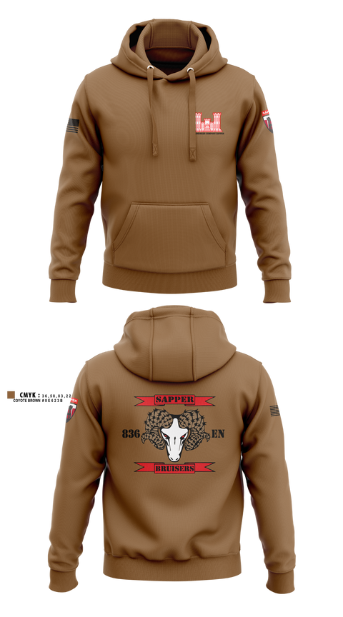 Hoodie, 836 Engineer Company SAPPER, , Teamtime, Team time, sublimation, custom sports apparel, team uniforms, spirit wear, spiritwear, sports uniforms, custom shirts, team store, custom team store, fundraiser sports, apparel fundraiser