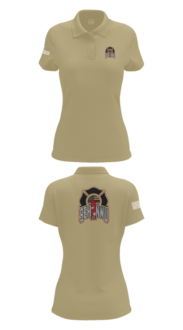Women's Short Sleeve Performance Polo, SEHNWU, Fire Department, Teamtime, Team time, sublimation, custom sports apparel, team uniforms, spirit wear, spiritwear, sports uniforms, custom shirts, team store, custom team store, fundraiser sports, apparel fundraiser