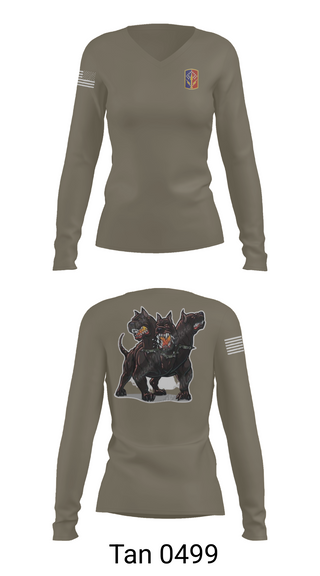 Women's Long Sleeve Vneck Shirt, 1-174th ADA RGT, , Teamtime, Team time, sublimation, custom sports apparel, team uniforms, spirit wear, spiritwear, sports uniforms, custom shirts, team store, custom team store, fundraiser sports, apparel fundraiser