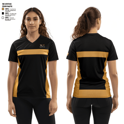 Algoma High School Volleyball 71592307 Women's Short Sleeve V-neck Shirt - 1