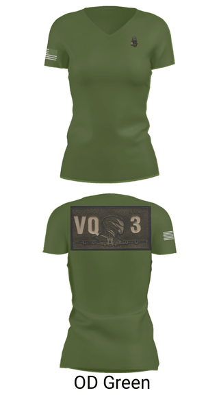 Women's Short Sleeve Vneck Shirt, VQ-3 DET TRVS, Navy, Teamtime, Team time, sublimation, custom sports apparel, team uniforms, spirit wear, spiritwear, sports uniforms, custom shirts, team store, custom team store, fundraiser sports, apparel fundraiser