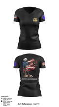 962D QUARTERMASTER COMPANY (MORTUARY AFFAIRS) 48662806 Women's Short Sleeve V-neck Shirt - 6