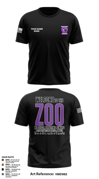Old School Cotton Feel Shirt, Charger Co. / 2-112th Infantry Battalion, National Guard, Teamtime, Team time, sublimation, custom sports apparel, team uniforms, spirit wear, spiritwear, sports uniforms, custom shirts, team store, custom team store, fundraiser sports, apparel fundraiser