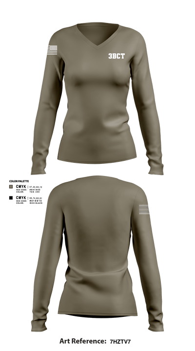 S2 HHC 3BCT 15041774 Women's Long Sleeve V-neck Shirt - 6