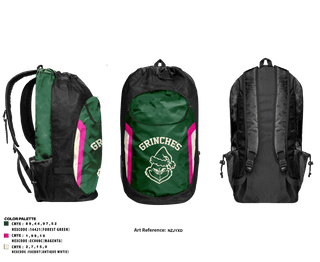 Gear Bag, Grinches, Men's Basketball, Teamtime, Team time, sublimation, custom sports apparel, team uniforms, spirit wear, spiritwear, sports uniforms, custom shirts, team store, custom team store, fundraiser sports, apparel fundraiser