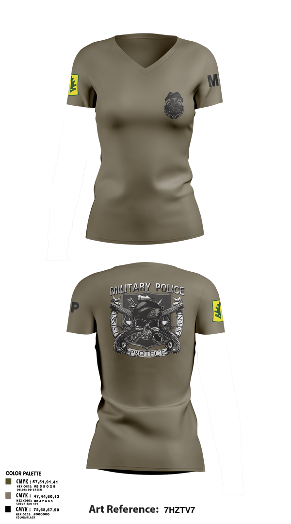 Women's Short Sleeve Vneck Shirt, 307TH Military Police Company, , Teamtime, Team time, sublimation, custom sports apparel, team uniforms, spirit wear, spiritwear, sports uniforms, custom shirts, team store, custom team store, fundraiser sports, apparel fundraiser