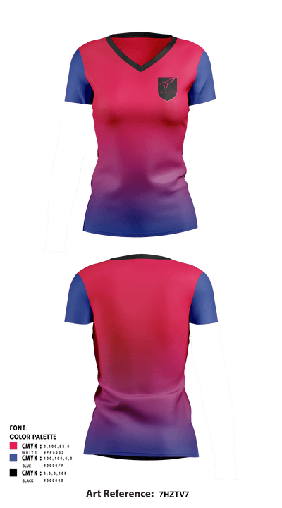 Moon valley 27566016 Women's Short Sleeve V-neck Shirt - 1