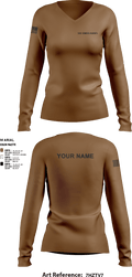 332 EMXS/AMMO 926154 Women's Long Sleeve V-neck Shirt - 1