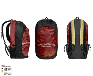 Gear Bag, North East Pickers, Wrestling, Teamtime, Team time, sublimation, custom sports apparel, team uniforms, spirit wear, spiritwear, sports uniforms, custom shirts, team store, custom team store, fundraiser sports, apparel fundraiser