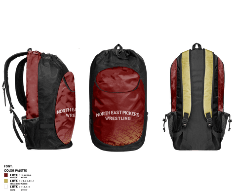 Gear Bag, North East Pickers, Wrestling, Teamtime, Team time, sublimation, custom sports apparel, team uniforms, spirit wear, spiritwear, sports uniforms, custom shirts, team store, custom team store, fundraiser sports, apparel fundraiser