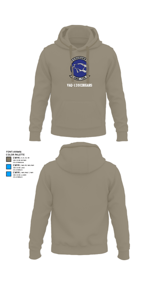 Hoodie, VAQ-139 Cougars, Navy, Teamtime, Team time, sublimation, custom sports apparel, team uniforms, spirit wear, spiritwear, sports uniforms, custom shirts, team store, custom team store, fundraiser sports, apparel fundraiser