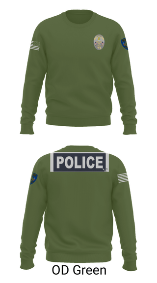 Crew Neck Sweatshirt, Miami Police Department, Police, Teamtime, Team time, sublimation, custom sports apparel, team uniforms, spirit wear, spiritwear, sports uniforms, custom shirts, team store, custom team store, fundraiser sports, apparel fundraiser