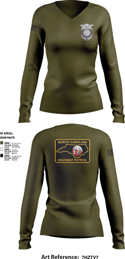 District E5 24176005 Women's Long Sleeve V-neck Shirt - 2