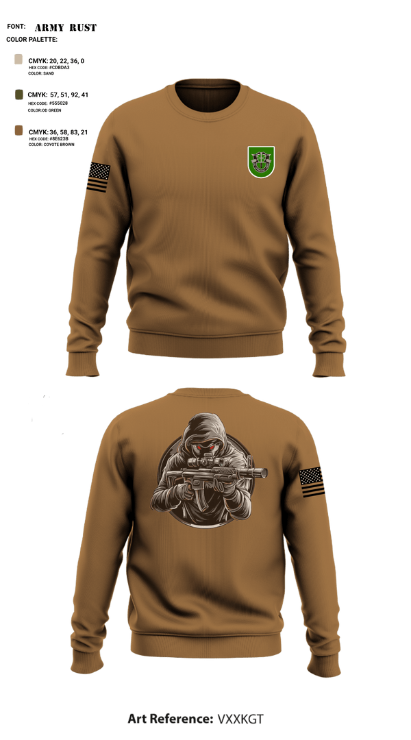 Crew Neck Sweatshirt, 10 SFG, Army, Teamtime, Team time, sublimation, custom sports apparel, team uniforms, spirit wear, spiritwear, sports uniforms, custom shirts, team store, custom team store, fundraiser sports, apparel fundraiser