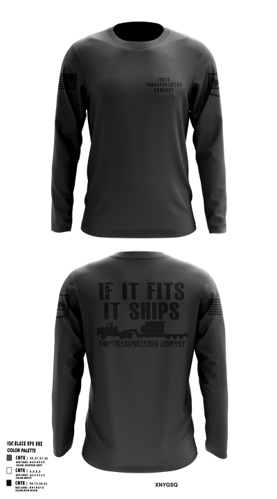 740TH TRANSPORTATION COMPANY 35775889 Long Sleeve Performance Shirt - 3