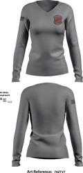 LAZY HELLDIVER 74477476 Women's Long Sleeve V-neck Shirt - 8