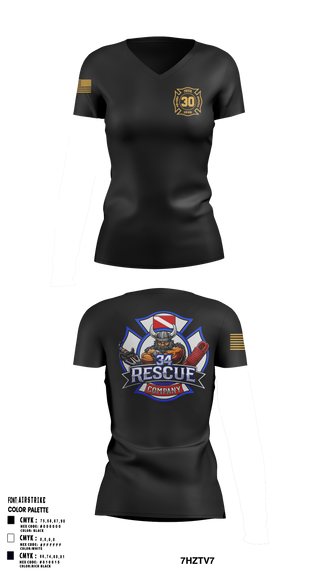 Women's Short Sleeve Vneck Shirt, Ripley vol. fire dept, Fire Department, Teamtime, Team time, sublimation, custom sports apparel, team uniforms, spirit wear, spiritwear, sports uniforms, custom shirts, team store, custom team store, fundraiser sports, apparel fundraiser