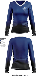 FLY4ALLFLY4ALL 30100862 Women's Long Sleeve V-neck Shirt - 1