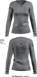 LAZY HELLDIVER 74477476 Women's Long Sleeve V-neck Shirt - 9