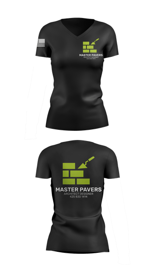 Women's Short Sleeve Vneck Shirt, master pavers, Army, Teamtime, Team time, sublimation, custom sports apparel, team uniforms, spirit wear, spiritwear, sports uniforms, custom shirts, team store, custom team store, fundraiser sports, apparel fundraiser