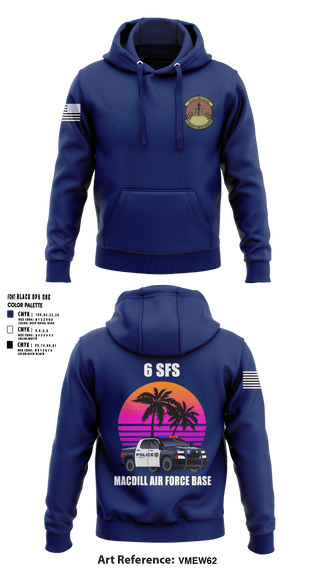 Hoodie, 6th Security Forces Squadron, Air Force, Teamtime, Team time, sublimation, custom sports apparel, team uniforms, spirit wear, spiritwear, sports uniforms, custom shirts, team store, custom team store, fundraiser sports, apparel fundraiser