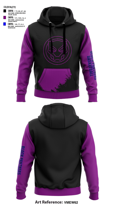 Hoodie, BLACK PANTHERS, Men's Basketball, Teamtime, Team time, sublimation, custom sports apparel, team uniforms, spirit wear, spiritwear, sports uniforms, custom shirts, team store, custom team store, fundraiser sports, apparel fundraiser