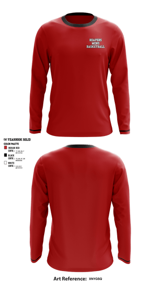 Long Sleeve Performance Shirt, Reapers, Men's Basketball, Teamtime, Team time, sublimation, custom sports apparel, team uniforms, spirit wear, spiritwear, sports uniforms, custom shirts, team store, custom team store, fundraiser sports, apparel fundraiser