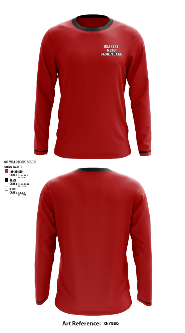 Long Sleeve Performance Shirt, Reapers, Men's Basketball, Teamtime, Team time, sublimation, custom sports apparel, team uniforms, spirit wear, spiritwear, sports uniforms, custom shirts, team store, custom team store, fundraiser sports, apparel fundraiser