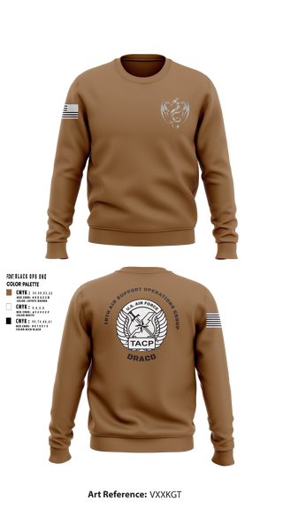 Crew Neck Sweatshirt, 18th Air Support Operations Group, Air Force, Teamtime, Team time, sublimation, custom sports apparel, team uniforms, spirit wear, spiritwear, sports uniforms, custom shirts, team store, custom team store, fundraiser sports, apparel fundraiser