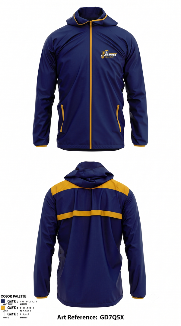 East Grand Rapids High School Water Polo 80527582 Windbreaker - 3