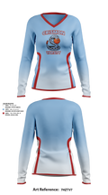 Crismon Rattlers 55873253 Women's Long Sleeve V-neck Shirt - 16
