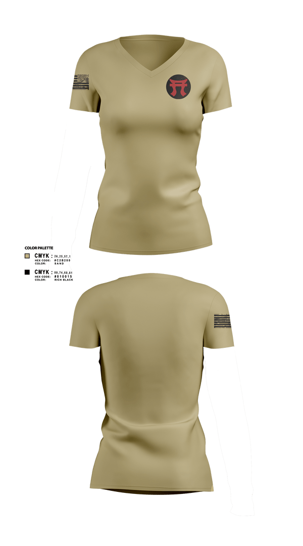 Women's Short Sleeve Vneck Shirt, 187th Iron Rakkasans, Army, Teamtime, Team time, sublimation, custom sports apparel, team uniforms, spirit wear, spiritwear, sports uniforms, custom shirts, team store, custom team store, fundraiser sports, apparel fundraiser