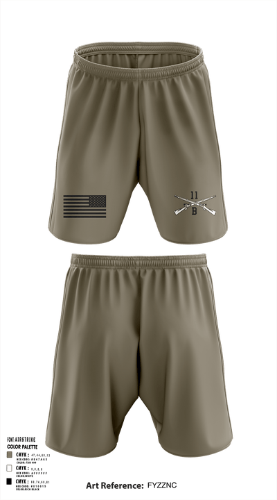 C Co 1-124 Rifle Company 57736053 Athletic Shorts With Pockets - 2