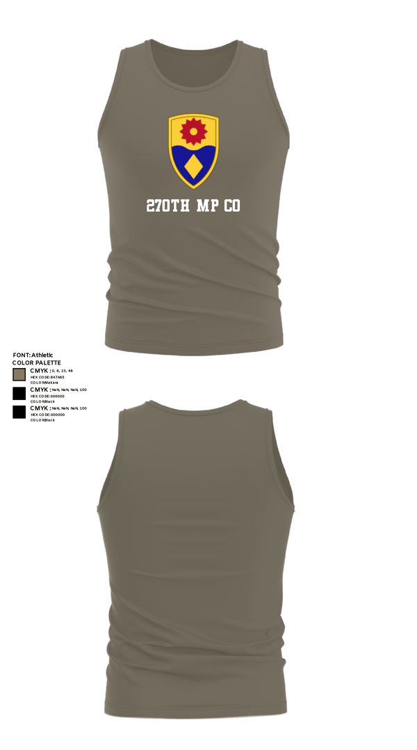 Tank Top, 270th MP CO, National Guard, Teamtime, Team time, sublimation, custom sports apparel, team uniforms, spirit wear, spiritwear, sports uniforms, custom shirts, team store, custom team store, fundraiser sports, apparel fundraiser